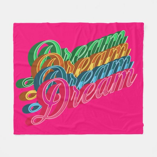 Rosa Traum Fleecedecke (Vorderseite (Horizontal))