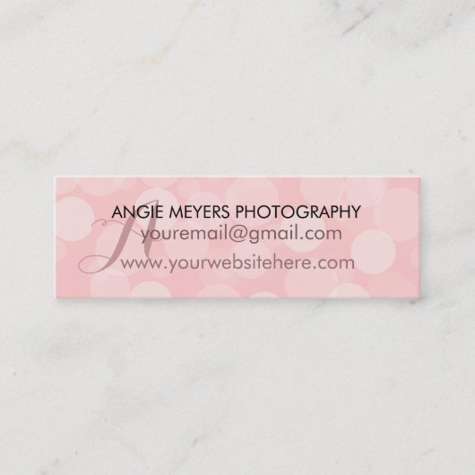 Rosa Traum Mini Visitenkarte (Vorderseite)