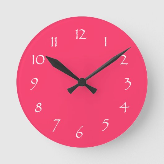 Rosa Traum Runde Wanduhr (Vorderseite)