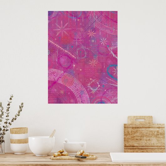 Rosa Träume Abstract Poster (Küche)