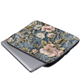 Rosa Träume im Stile bestickter Jeans Laptopschutzhülle (Vorne Knopf)