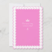 Rosa träumerisches Schloss im Wolken-Geburtstag Einladung (Rückseite)