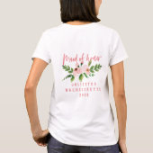 Rosa Trauzeugin Blumenwasser T - Shirt (Rückseite)