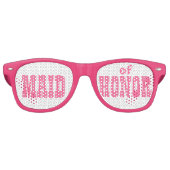 Rosa Trauzeugin Swag Party Brille Sonnenbrille (Vorderseite)