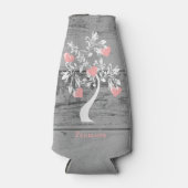 Rosa Tree des Herzens Personalisierte Flasche Cool Flaschenkühler (Vorderseite)