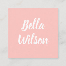Rosa trendige, schlichte, moderne, minimalistische quadratische visitenkarte