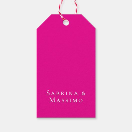 Rosa trendiger moderner minimalistischer Ihr Name Geschenkanhänger (Vorderseite)