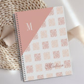 Rosa Trendy Geometric Monogram Planer