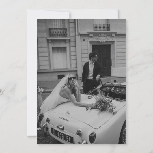 Rosa Trendy Wedding Einladung (Rückseite)