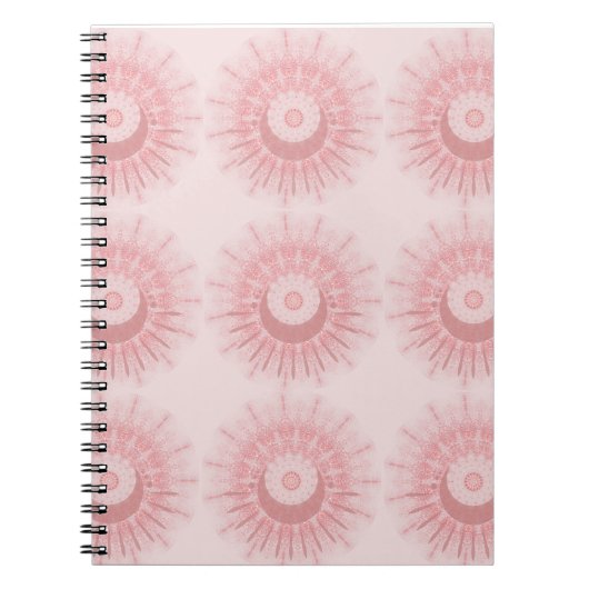 Rosa Tribal Boho Muster Journal Notizbuch Notizblock (Vorderseite)