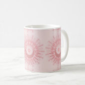 Rosa Tribal Boho Muster Keramik-Kaffeetasse  Kaffeetasse (VorderseiteRechts)