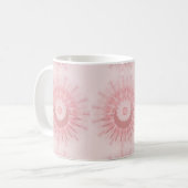 Rosa Tribal Boho Muster Keramik-Kaffeetasse  Kaffeetasse (Vorderseite Links)