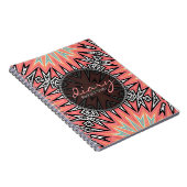 Rosa Tribal Modern Aztec Girl Diary Notebook Notizblock (Rechte Seite)