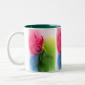 Rosa Triflower Zweifarbige Tasse (Links)