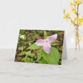 Rosa Trillium Blume Karte (Gelbe Blume)
