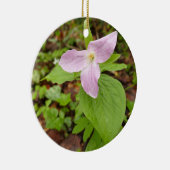 Rosa Trillium Blume Keramik Ornament (Rechts)