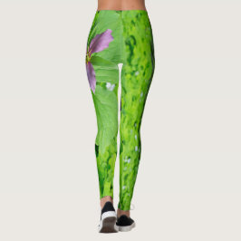 Rosa Trillium Blume Leggings