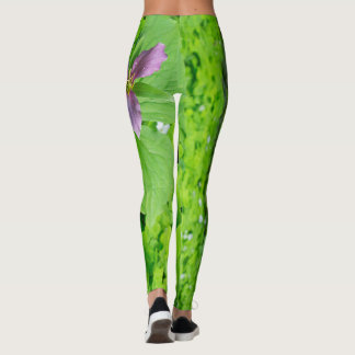Rosa Trillium Blume Leggings