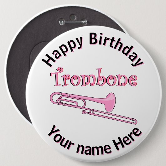 Rosa Trombknochenstange Button (Vorne & Hinten)