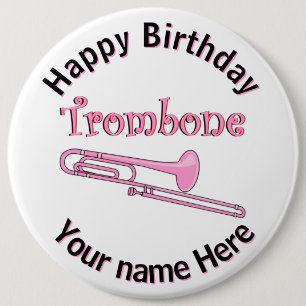 Rosa Trombknochenstange Button