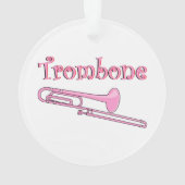 Rosa Trombone-Ornament Ornament (Rückseite)