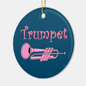 Rosa Trompete Keramik Ornament (Links)