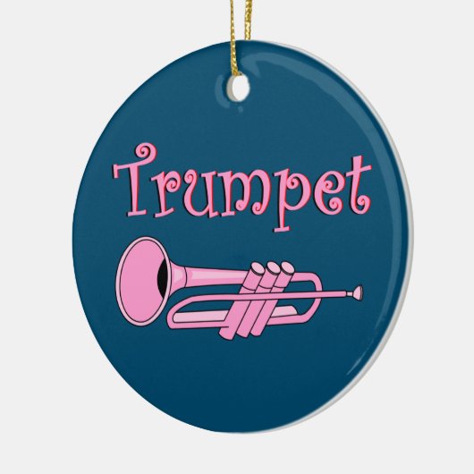 Rosa Trompete Keramik Ornament (Links)