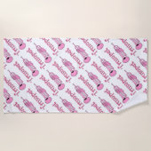 Rosa Trompete Strandtuch (Vorderseite)