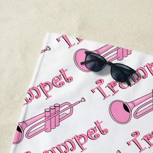 Rosa Trompete Strandtuch (Beispiel)