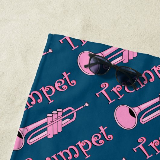 Rosa Trompete Strandtuch (Beispiel)