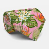 Rosa Tropen Krawatte (Gerollt)