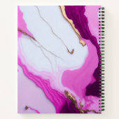 Rosa Tropfen aus weißem Marmor Notizblock (Rückseite)