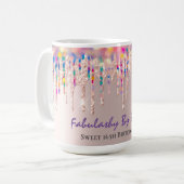 Rosa Tropfen Brautparty Sweet 16. Kaffeetasse (Vorderseite Links)