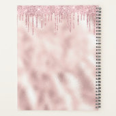 Rosa Tropfen Lashes Zeitplanenbuch Planer (Rückseite)