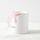 Rosa Tropfen Name Business Tasse (Vorderseite Links)