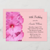 Rosa Tropical 30. Geburtstag Einladung (Vorne/Hinten)