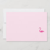 Rosa Tropical Beach Baby Dusche Einladung (Rückseite)