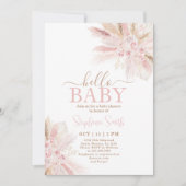 Rosa Tropical Desert Baby Shower Girl Einladung (Vorderseite)