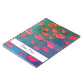 Rosa Tropical Fish Art Spiral Foto Notebook Notizblock (Linke Seite)