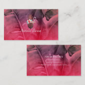 Rosa tropische Ananas Flamingo & Palm Blätter Visitenkarte (Vorne/Hinten)