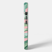Rosa tropische Bananen-Blätter Mit Monogramm Case-Mate iPhone Hülle (Rückseite / Links)