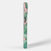 Rosa tropische Bananen-Blätter Mit Monogramm Case-Mate iPhone Hülle (Rückseite / Rechts)