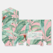 Rosa tropische Bananenpalme Blätter Gastgeschenk H Geschenkschachtel (Ungefaltet)