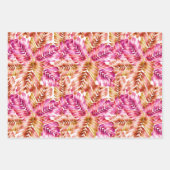 Rosa tropische Blätter (Vorderseite 3)