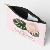 Rosa Tropische Blätter zur Sommerzeit | Bacheloret Zubehörtasche (Offen)