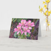 Rosa Tropische Blume Blumenstrauß Karte (Gelbe Blume)