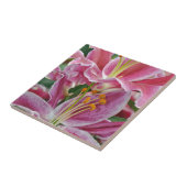 Rosa tropische Blume Fliese (Seite)