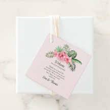 Rosa Tropische Blume Hochzeit Willkommen