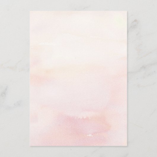 Rosa tropische Blume Hochzeitsinformationen Begleitkarte (Rückseite)