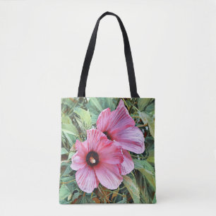 Rosa Tropische Blume Kunst - Traumreise Tasche
